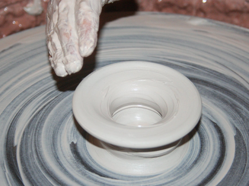 Throwing pottery